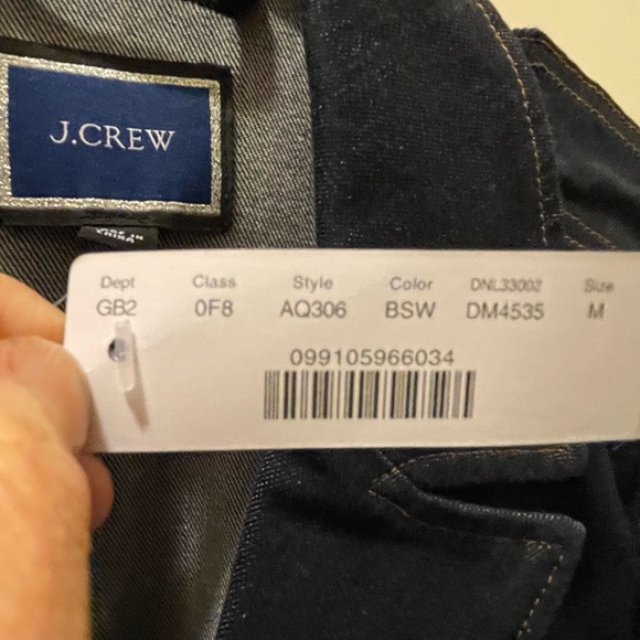 NWT J. Crew Denim Lady coat in Stay Navy Wash - 30% of a Re-imagined fabric - Picture 6 of 14